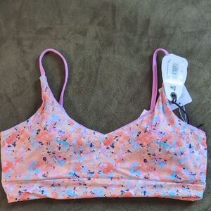 Prana Pink and Orange reversible Bikini Top